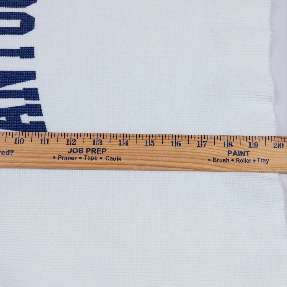 John Galt Nantucket Graphic Thermal Top Women OS White Blue Cropped Waffle Knit - Picture 13 of 13